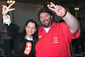 Alexandra Kosteniuk und Andy „The Viking“ Fordham